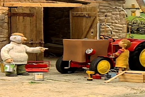 Červený traktůrek - Drak